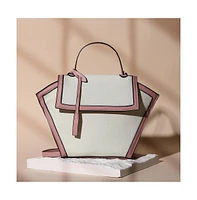 Women's The Roma Canvas Hand Bag - Blush Pink & Cloud White