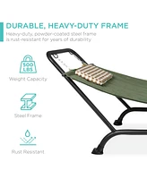 Best Choice Products Outdoor Patio Hammock Bed with Stand, Pillow, Storage Pockets, 500LB Weight Capacity