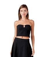endless rose Women's V Strapless Top