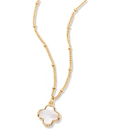 brook & york Gold Plated Chatham Clover Cultivated Pearl Short Pendant Necklace