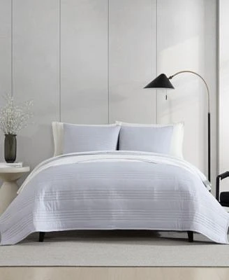 Vera Wang Seersucker Stripe Quilt Set