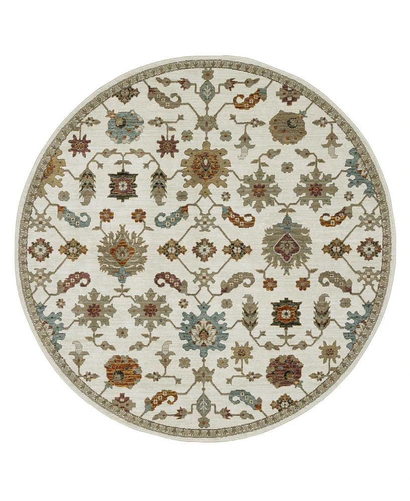 Oriental Weavers Andorra 2419B 7'10"x7'10" Round Area Rug