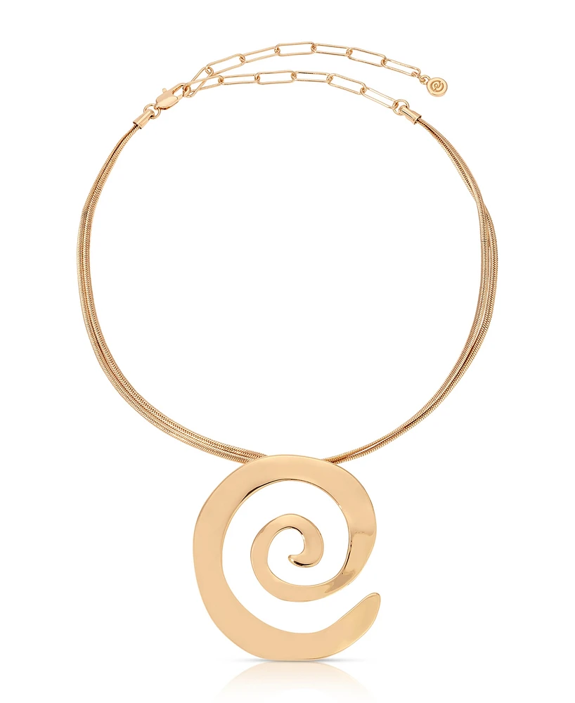 Ettika Aura Swirl Pendant Necklace