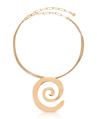 Ettika Aura Swirl Pendant Necklace