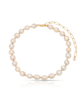 Ettika Freshwater Mother of Pearl Choker Necklace