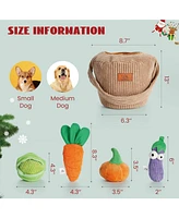Nocciola 15 Pack Grocery Bag Crinkle Dog Squeaky Toys,Christmas gift,Plush Dog Toys for Aggressive Chewers,Stuffed Dog Chew Toys for Small Medium Dogs
