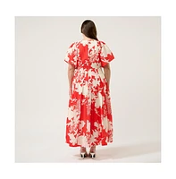 Estelle Solstice Pleated Maxi Dress