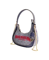 True Religion Striped Denim Small Hobo