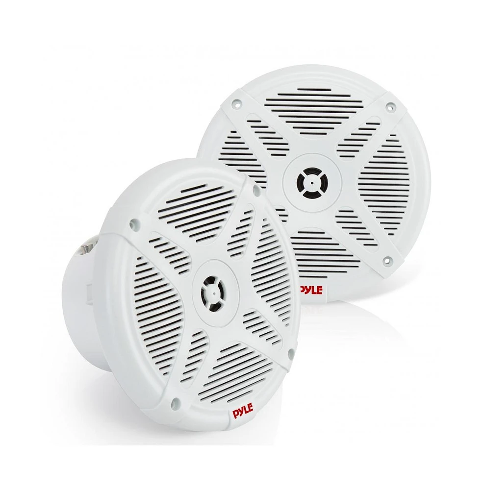 Pyle Ceiling Wall Mount Enclosed Speaker, 400W Stereo 6.5" Full Range, Deep Bass, Flush Mount, 50Hz-20kHz, White