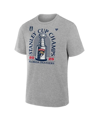 Fanatics Men's Steel Florida Panthers 2025 Stanley Cup Champions Locker Room T-Shirt