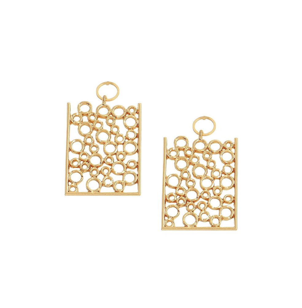 Sohi Women's Silver Bubble Drop Earrings