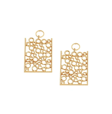 Sohi Women's Silver Bubble Drop Earrings