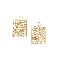 Sohi Women's Silver Bubble Drop Earrings