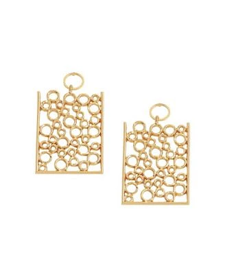 Sohi Womens Silver Bubble Drop Earrings