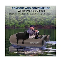 Inflatable Modular Fishing Kayak with Single-Action Hand Pump, Carry Bag, and Repair Kit