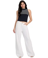 Guess Women's Lise 4G Logo Sleeveless Sweater Top