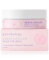 Patchology Serve Chilled Rose Eye Gels, 15 pairs
