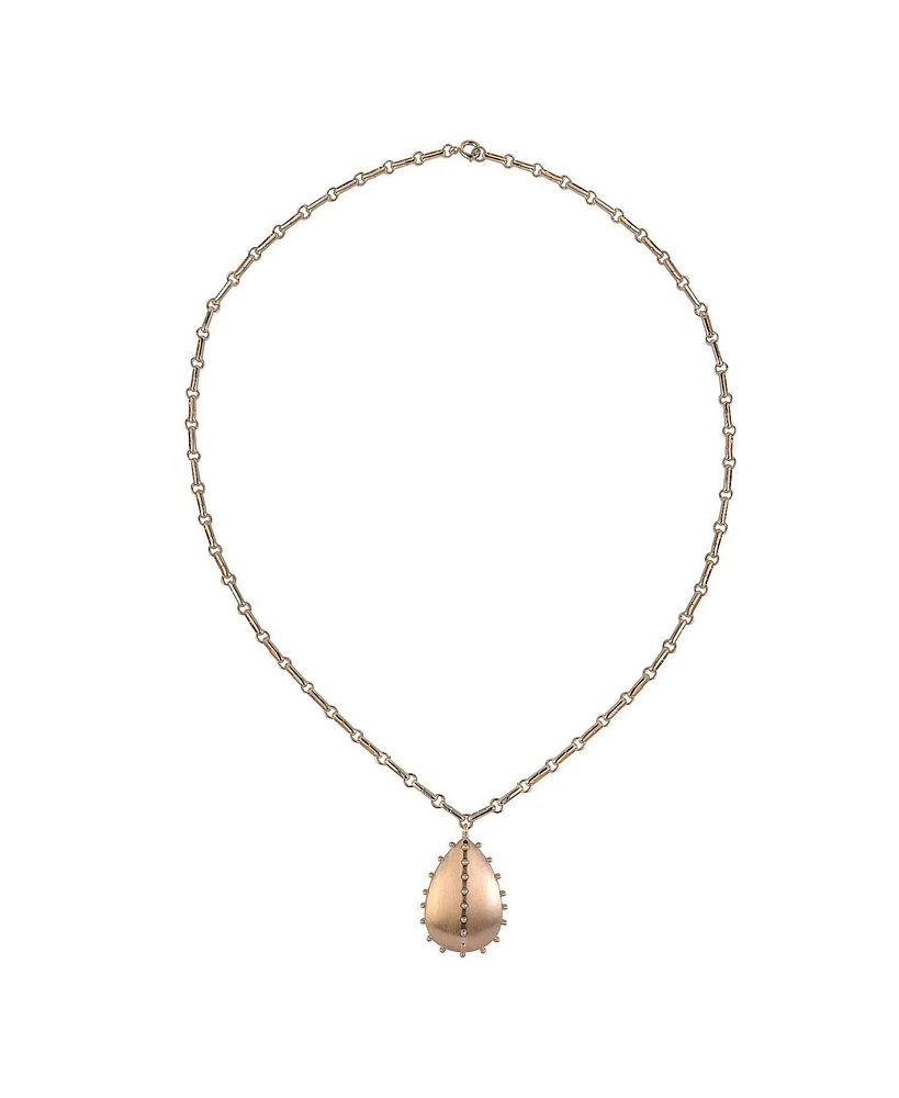 Rachel Rachel Roy Gold Tone Long Teardrop Pendant Necklace