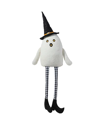 Glitzhome 65.25" Halloween Oversized Lighted Fabric Ghost Shelf Sitter