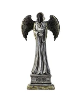 Glitzhome 24" Lighted Halloween Grim Reaper Resin Porch Decor