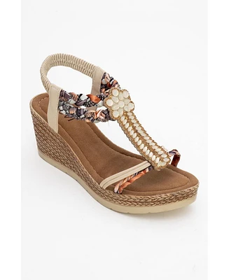 Prologue Shoes Sogno Rhinestone Espadrille Sandal (Women)
