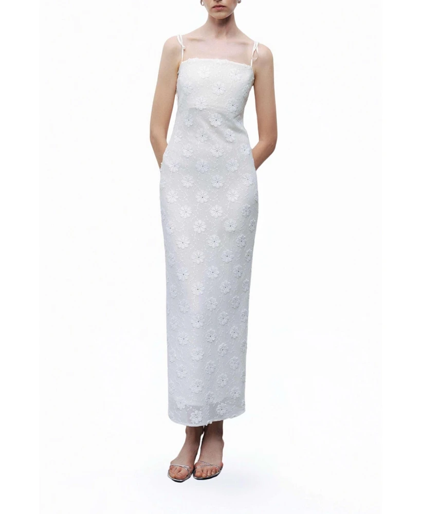 Nocturne Women's Stone Embroidered Dress