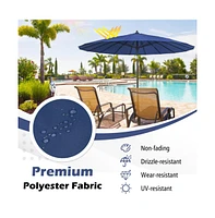 9 Feet Round Patio Umbrella with 18 Fiberglass Ribs