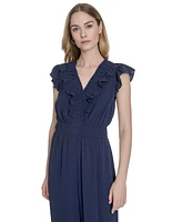 Vince Camuto Women's Sleeveless V-Neck Jumpsuit