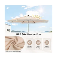 9 feet Patio Umbrella with Sun-Protective Canopy for Garden Pool