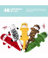 Nocciola Dog Squeaky Toys, Christmas gift,Durable Dog Chew Toys for Aggressive Chewers, No Stuffing Dog Toys for Small, Medium, and Large Dogs