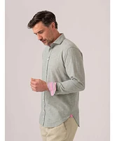 Koy Clothing Men's Crocodile Long Sleeve Linen Shirt