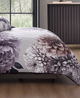 Bebejan Plum Petal Bedding 100% Cotton Sateen 5 Piece King Size Reversible Comforter Set