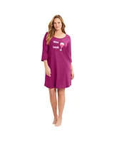 Avenue Women's Plus Body Three-Quarter Sleeve Sleepshirt