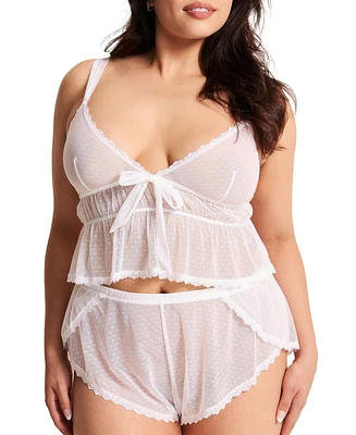 Adore Me Plus Betty Cami & Shorts Set Lingerie