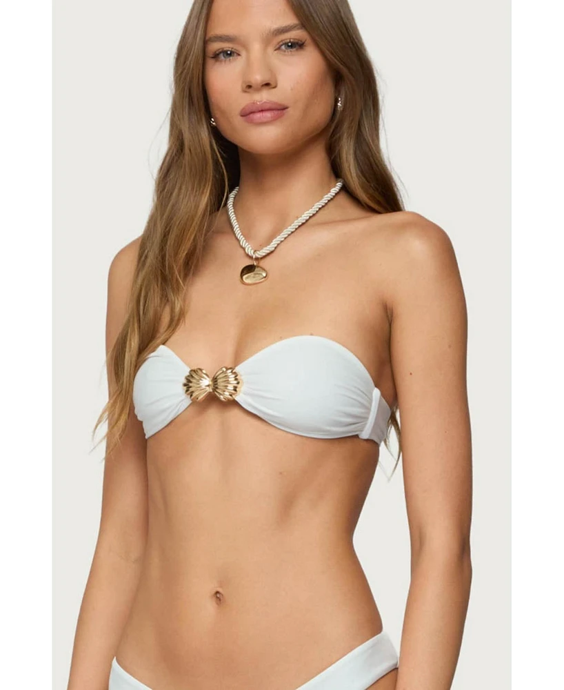 Edikted Women's Shellee Bandeau Bikini Top