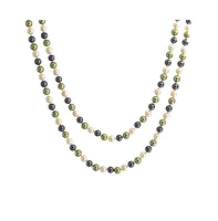 Bling Jewelry Classic Western Style Hand Knotted Simulated Pearls Round Ball Bead Endless Long Strand Double Triple Wrap Layer Necklace