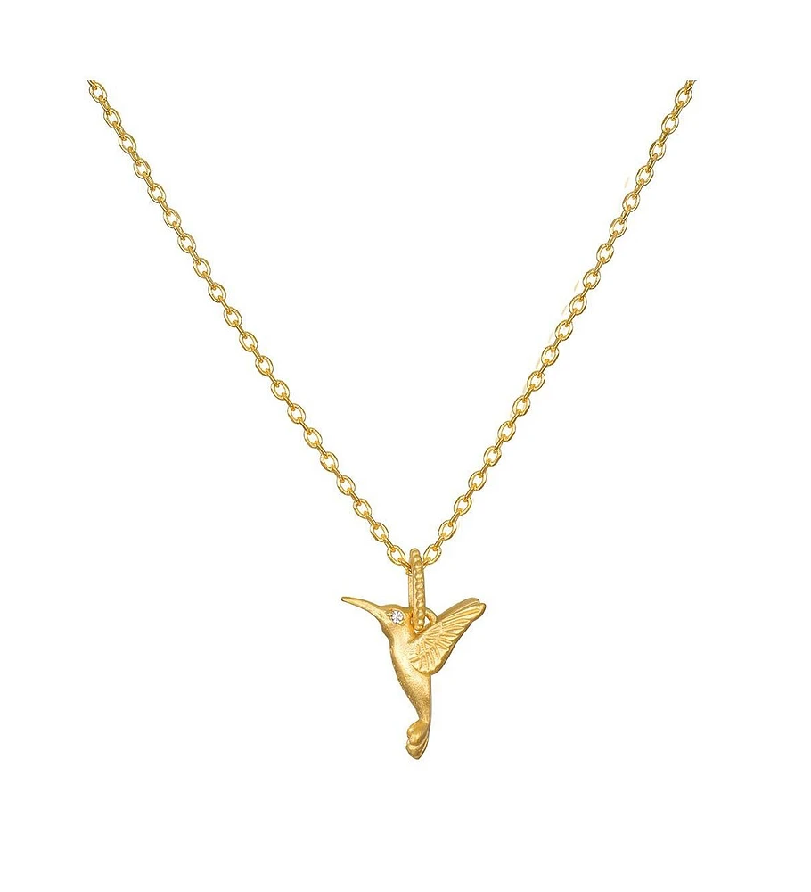 Satya Jewelry Loving Devotion Hummingbird Necklace