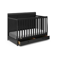 Graco Asheville 4-in-1 Convertible Crib with Drawer (Black)