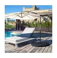 4 Pieces Round Cantilever Umbrella Base with Carry Handles for Garden