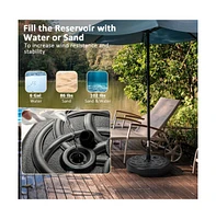 22 Inch Fillable Heavy-Duty Round Patio Umbrella Base Stand
