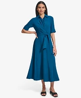 Calvin Klein Women's Collared Short-Sleeve Shirtdress