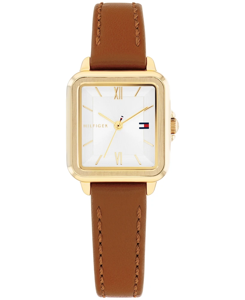 Tommy Hilfiger Women's Quartz Tan Leather Strap Watch, 22.5mm