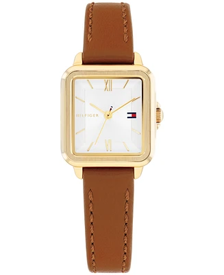 Tommy Hilfiger Women's Quartz Tan Leather Strap Watch, 22.5mm