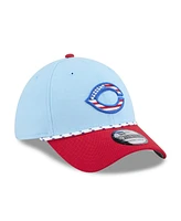New Era Men's Light Blue/Red Cincinnati Reds 2025 Fourth of July 39THIRTY Flex Hat