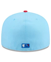 New Era Men's Light Blue/Red Cincinnati Reds 2025 Fourth of July 59FIFTY Fitted Hat