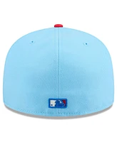 New Era Men's Light Blue/Red San Diego Padres 2025 Fourth of July 59FIFTY Fitted Hat