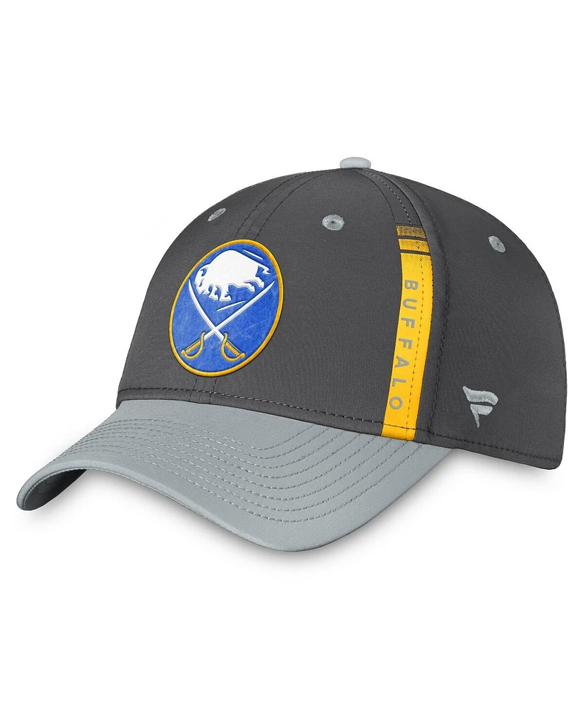 Fanatics Men's Charcoal Buffalo Sabres Authentic Pro Training Camp Flex Hat