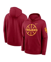 Nike Men's Cardinal Usc Trojans Basketball Icon Club Fleece Pullover Hoodie