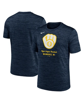 Nike Men's Navy Milwaukee Brewers Velocity Performance T-Shirt