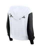 Nike Women's White Iowa Hawkeyes Cropped Beyond Capability Color Block Script Full-Zip Hoodie
